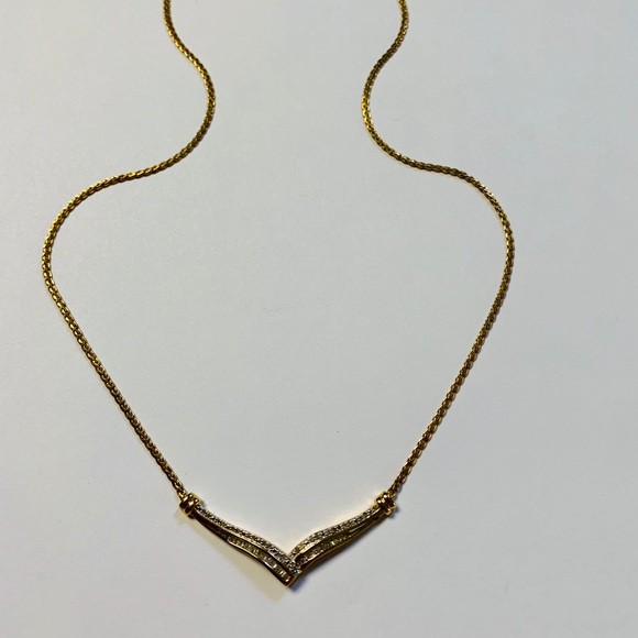 Gold plated v necklace from Macy’s - Picture 2 of 4